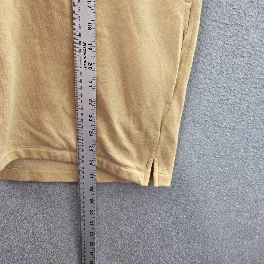 PINK‎ Victoria's Secret Women Hoodie M Tan PINK Text Activewear Logo Long Sleeve